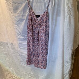 Floral Mini Dress in Pink and Blue